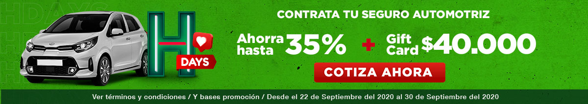 Bases Campaña H Days desde el 22 de septiembre del 2020 al 30 de septiembre del 2020 