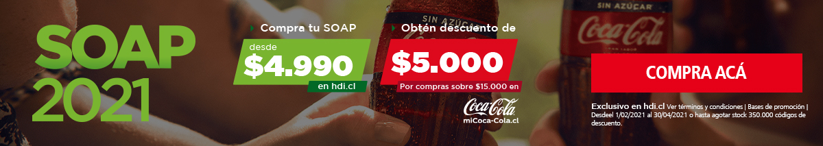 Bases campaña "Compra tu SOAP en hdi.cl y obtén $5.000 de descuento en miCoca-Cola.cl"