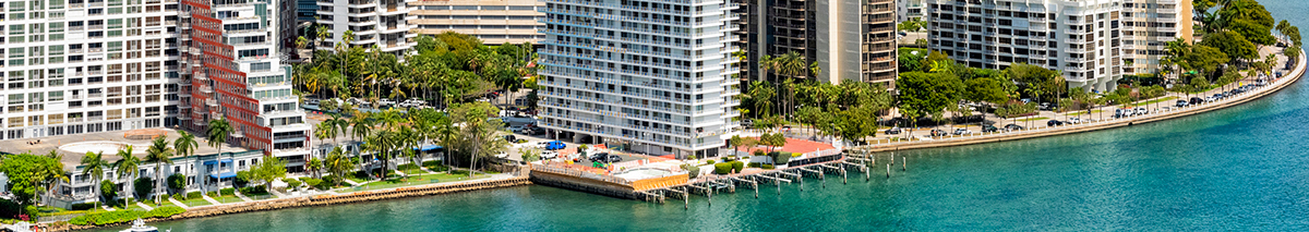 Panorámica de South Beach, Miami desde las alturas